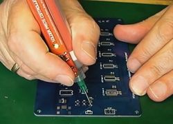 smd soldering،سورنگ مخصوص برای قلع گذاری پایه قطعات در الکترونکی موقع تعوض قطعات